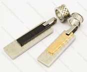 Stainless Steel Couple Pendants in gold & black plating - KJP110022
