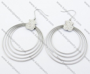 Stainless Steel Line Earrings - KJE050779