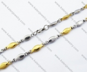 545×6.5mm Stainless Steel Stamping Necklaces - KJN150104