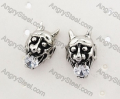 Stainless Steel Stone Ear Stud KJE500035