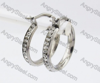 Stainless Steel Stone Earring KJE320190