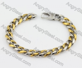 Half Gold Stainless Steel Bracelet KJB200207
