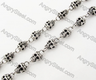 Stainless Steel Skull Necklace KJN170042