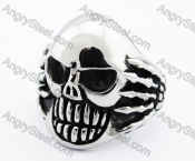 Gold Stainless Steel Skull Pendant KJR010186