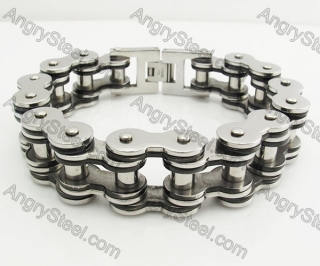 18.4mm wide Stainless Steel Bicycle Chain Bracelet KJB360031