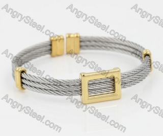 Stainless Steel Wire Cable Bangle KJB850033