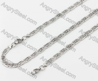 595/215×7.8 mm Bracelet and Necklace Set KJS750083