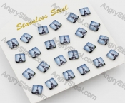 (price for 12 pairs) 7.2mm Steel Ear Stud KJE860057