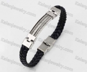 Stainless Steel Leather Bracelet KJB190117