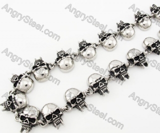 Stainless Steel Skull Necklace KJN170043