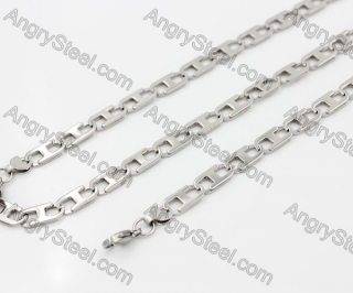 550/215×8.2 mm Bracelet and Necklace Set KJS750079