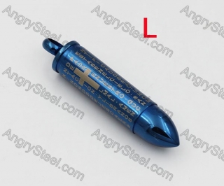 48.7×9.8 mm Openning Lid Bullet Pendant KJP100-0361
